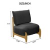 NicBex Modern Teddy Fleece Accent Chair,Upholstered Living Room Chair with Solid Wood Frame,Soft Cushion,Armless Chair for Bedroom,Home - 3 of 4