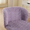 ChicFurnit Task and Office Chairs Faux Alpaca Upholstered Office Chair Swivel Chair Ergonomic Chair for Home Office, Purple, 21.5"*22.5"*31.9" - 4 of 4