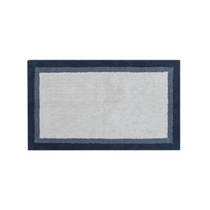 MAYEERTY Rectangle Cotton Tufted Bath Rug Navy for Machine Washable 1pcs - 1 of 4