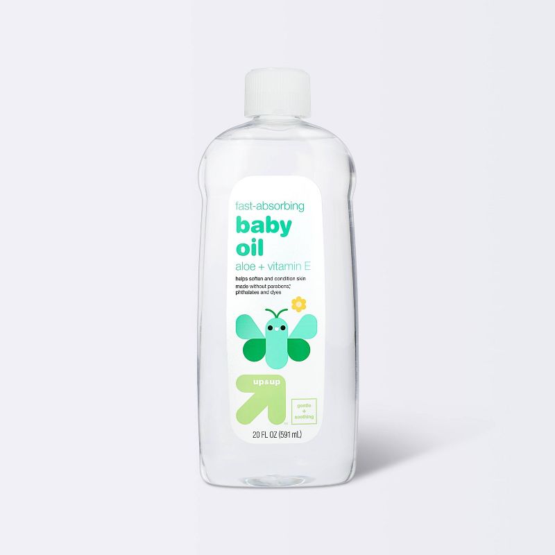 Baby Oil - Aloe Vitamin E - 20oz - up &#38; up&#8482;, 1 of 5