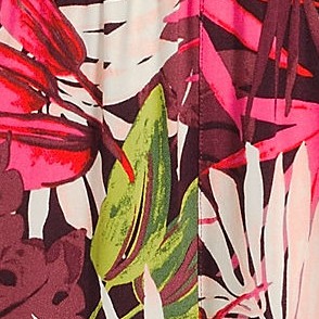 rich burgundy tropical palm