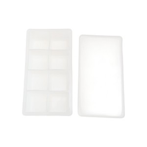 Unique Bargains 8-Cavity Large Ice Tray with Lid Square Hand Wash Only 8.46"x4.53"x1.97" 1 Pcs - 1 of 3