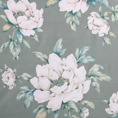 Ivory and Sage Green Cotton Twin Reversible Comforter Set