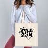 Simply Sage Market Cat Mom Smiley Canvas Tote - One Size - Natural - 2 of 4