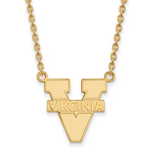 Black Bow Jewelry 10k Yellow Gold Virginia Wahoos NCAA Necklace 18 Inch - 1 of 4
