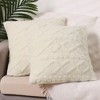 Unique Bargains 4 Pcs Solid Geometric Short Plush Throw Soft Throw Pillow Covers - 2 of 4