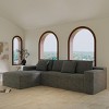 Modular Sectional Sofa with Deep Seats and Plush Corduroy Upholstery, Modern L-Shape Couch for Living Room -3irtyhousy - 3 of 4