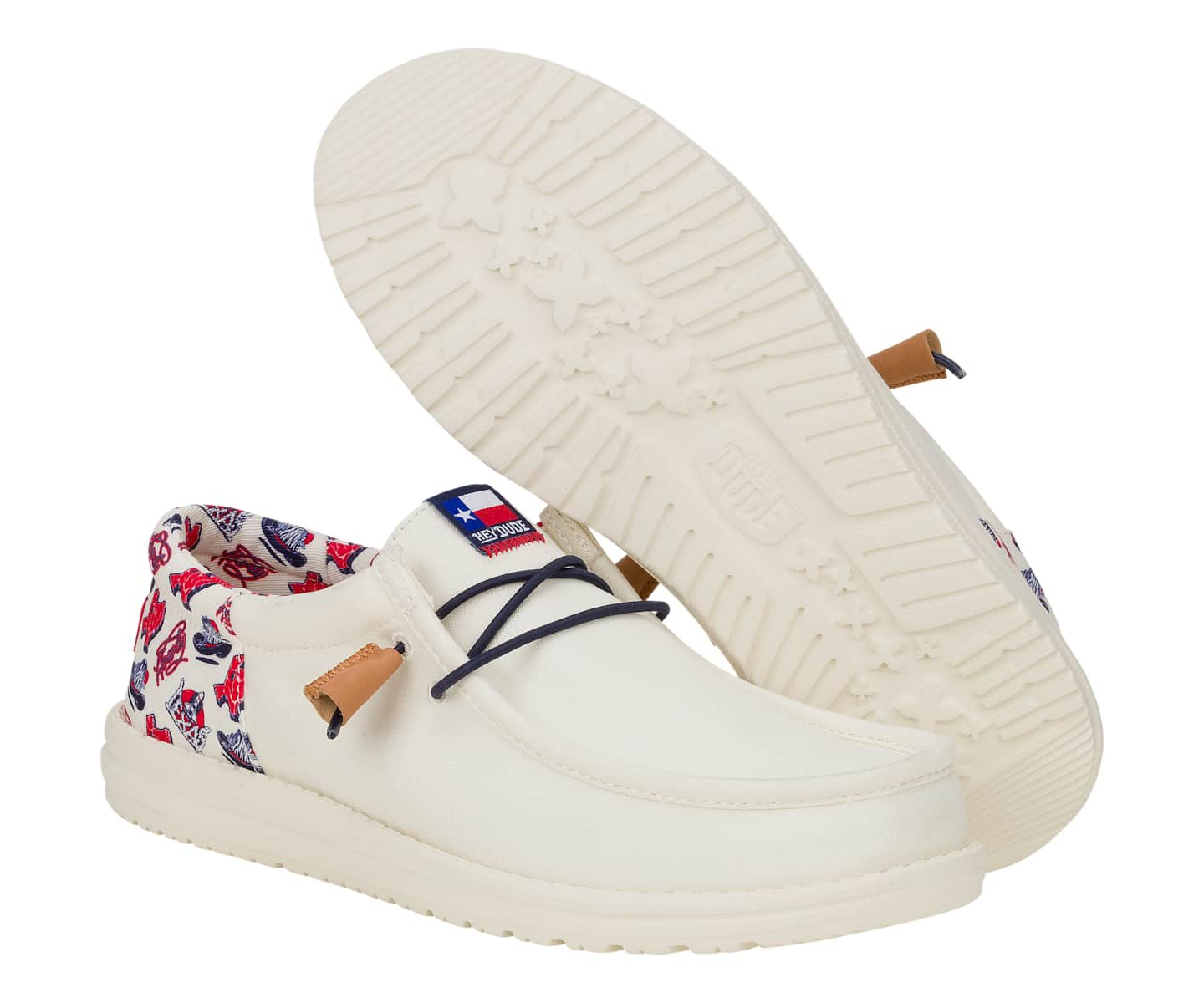 HEYDUDE Men Wally Funk True Texas, Off White, 12, цвет: Белый — фото 4