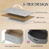 Dresser 4-Drawer Fabric Storage Tower Organizer for Bedroom, Hallway, Entryway, Closets with Steel Frame, Wood Top, Easy Pull Handle - 4 of 4