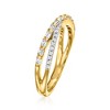 Ross-Simons 0.25 ct. t.w. Diamond Crisscross Ring in 18kt Gold Over Sterling - 3 of 4