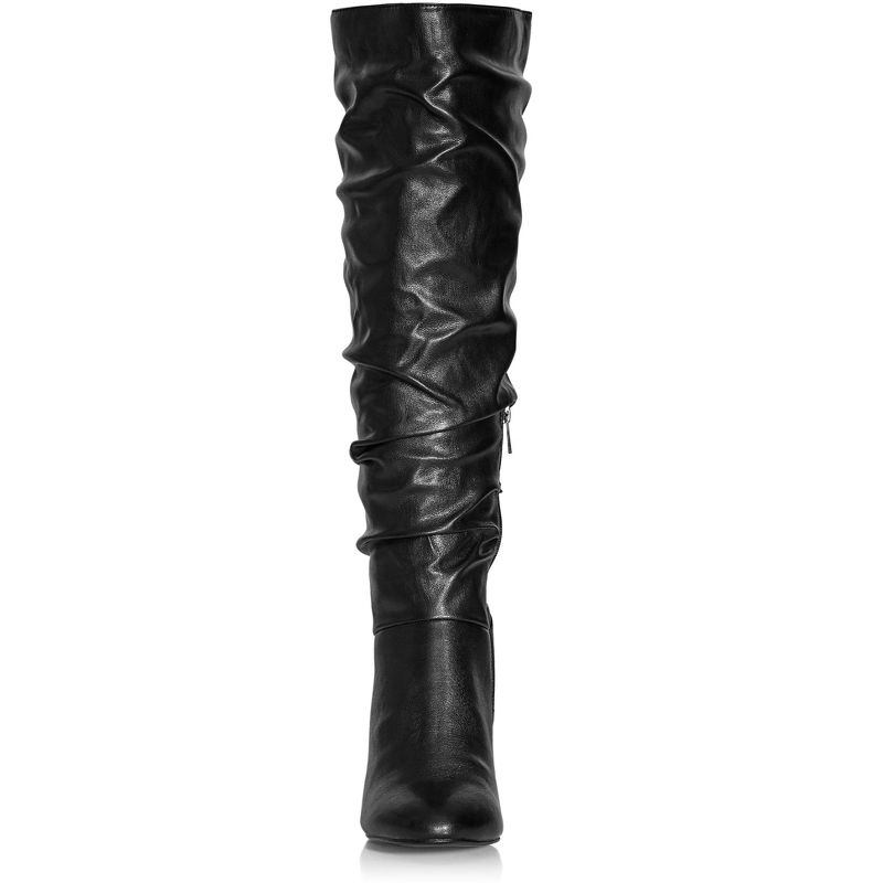 Women's Wide Fit Petra Sleek Knee Boot - black | CITY CHIC, 5 of 6