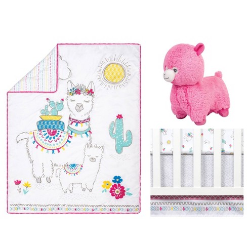 Sammy and Lou Llama Mama Crib Bedding Set 4pc