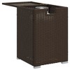vidaXL Propane Tank Cover Table Brown 15.7"x15.7"x23.6" Poly Rattan - 4 of 4