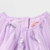 Toddler Girls' Adaptive Long Sleeve Tulle Dress - Cat & Jack™ Lilac Purple - 3 of 4