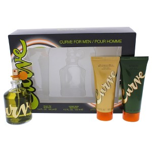 Curve by Liz Claiborne for Men - 3 Pc Gift Set 4.2oz Cologne Spray, 3.4oz Aftershave Balm, 3.4oz Showe Gel - 1 of 4