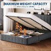 Queen Bed Frame with Lift Up Storage, Upholstered Velvet Bed with Storage Headboard, Metal Platform Bed, Hydraulic Support,No Box Spring Needed - 2 of 4