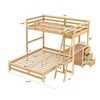 Twin over Full Bunk Bed with Built-in Desk, Ladder and Three Drawers-ModernLuxe - 3 of 4