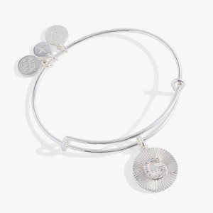 Alex and Ani Initial G Pave Starburst Texture Bangle - 1 of 3