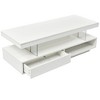 Grungis Modern Coffee Table with 2 Drawers & Display Shelves, Center Table with with LED Lights for Living Room & Office - 3 of 4