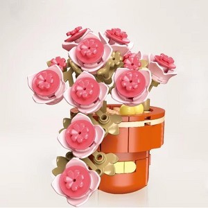 Wizardi Plant Building Brick Kit - Honey Peach Rose F07N11-28-27