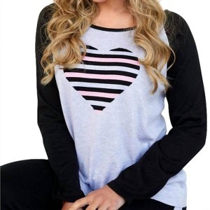 Women's Baseball Crew Neck Top - ANGEL - 1 of 2