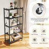 HONGGE 4/5-Shelf Foldable Storage Shelves with Wheels, Heavy Duty Metal Shelving, No Assembly Organizer Wire Shelf Rack for Garage Kitchen, Pantry - 4 of 4