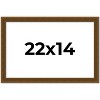 PosterPalooza | Flat Gold Picture Frame - UV Acrylic, Backing Board, Hanging Hardware Included - 2 of 4