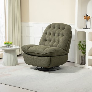 NicBex Chenille Glider Rocking Chair,Upholstered Swivel Recliner Chairs with High Backrest,Adjustable Cozy Rocking Chair,Nursing Chair for Bedroom - 1 of 4