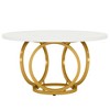 Resenkos Dining Table, Living Room Table,Round Dining Table for 4, Modern 47" Kitchen Table with Metal Base,White & Gold - 4 of 4