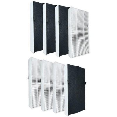 Nispira U Filter HRF201B Replacement 2-in-1 HEPA Activated Carbon For Honeywell Febreze Air Purifier FRF102B FRF101B | FHT190 FHT180 FHT170. 8 Packs