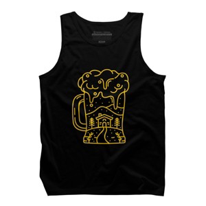 Men's Design By Humans Christmas Beer By VEKTORKITA Tank Top - 1 of 4