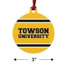Towson University TU Stripes Aluminum Holiday Christmas Tree Ornament - 3 of 4