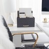 Blu Monaco Wooden Mail Organizer for Home and Desk - 3 Tier with Small Label Holders - Hold Letter Size File Folders - 2 of 4