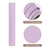 Unique Bargains Wallpaper, Peel and Stick Wallpaper Contact Paper Solid Color Vinyl Self-Adhesive Wall Paper Decorative Purple 118" x 15.7" - 3 of 4