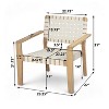 Christopher Knight Home Annette Patio Rustic Woven Rope Acacia Wood Accent Chair (Set of 2) - 2 of 4