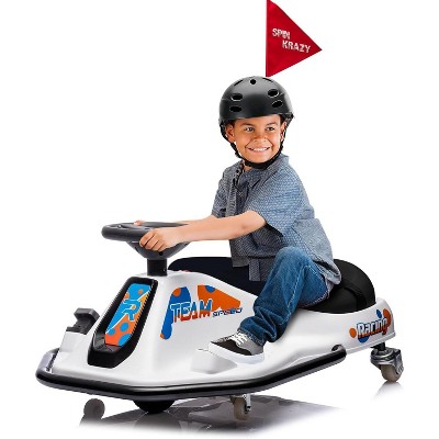 24V Kids Electric Drift Kart with 360° Spinning & Music - Dual Speed Modes, Parent Remote Control & Safety Frame for Ages 3-8