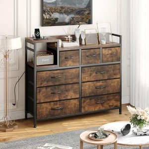 9-Drawer Dresser with Charging Station,Dresser for Bedroom,Heavy-Duty Dresser Organizer with Power Cord - 1 of 4
