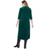 Woman Within Women's Plus Size Pintuck Velour Dress - 3 of 4