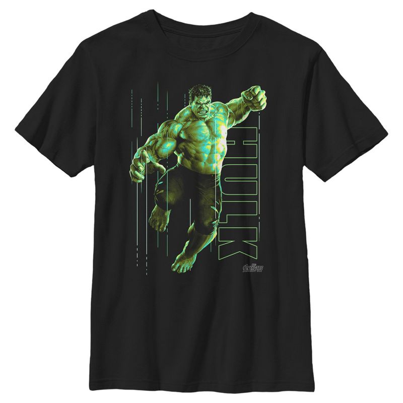 Boy's Marvel Avengers: Infinity War Incredible Hulk Jump Smash T-Shirt, 1 of 6