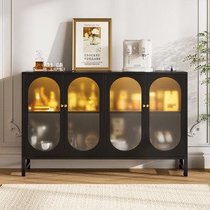 Aheaplus 47'' W Sideboard Buffet Cabinet with Power Outlet and LED Light - 1 of 4