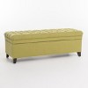 PAGED 50 Inch Fabric Storage Ottoman Bench, Modern End of Bed Bench with Button Tufted Cushion for Living Room, Bedroom, Entryway - 3 of 4