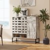 LOVSON 44.49'' Multi-Function Sideboard with Openwork Arched Doors and Metal Legs, Suitable for Kitchen, Living Room, or Dining Room, White+Vintage - 2 of 4