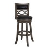 New Classic Furniture, New Classic Manchester Gray Wood Swivel Bar Stool with PU Seat (Set of 2), Gray - 2 of 4