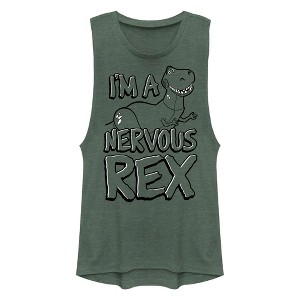 Junior's Toy Story I'm a Nervous Rex Festival Muscle Tee - 1 of 4