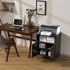 Yaheetech Mobile Office Desk Cabinet Home Rolling Shelf Cart Storage Cupboard - 2 of 4