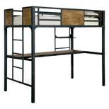 Twin Navii Industrial Loft Bed Black - HOMES: Inside + Out