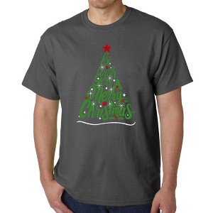 LA Pop Art We Wish You A Merry Christmas - Men's Word Art T-Shirt - 1 of 4