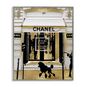 Stupell Industries Fashion Storefront Glam Poodle Black Framed Giclee Art - 1 of 4