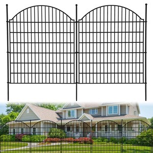 GustoWave Decorative Garden Fence, 10/15 Panels No Dig Decorative Fence,32 in(H) X 36 ft(L) Animal Metal Wire Panel,Temporary Dog Fence- Curved - 1 of 4