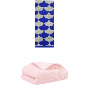 REGALWOVEN Soft Absorbent Bathroom Decorative Hand Towels for Drying 14" x 30"/13" x 29" 2 Pcs